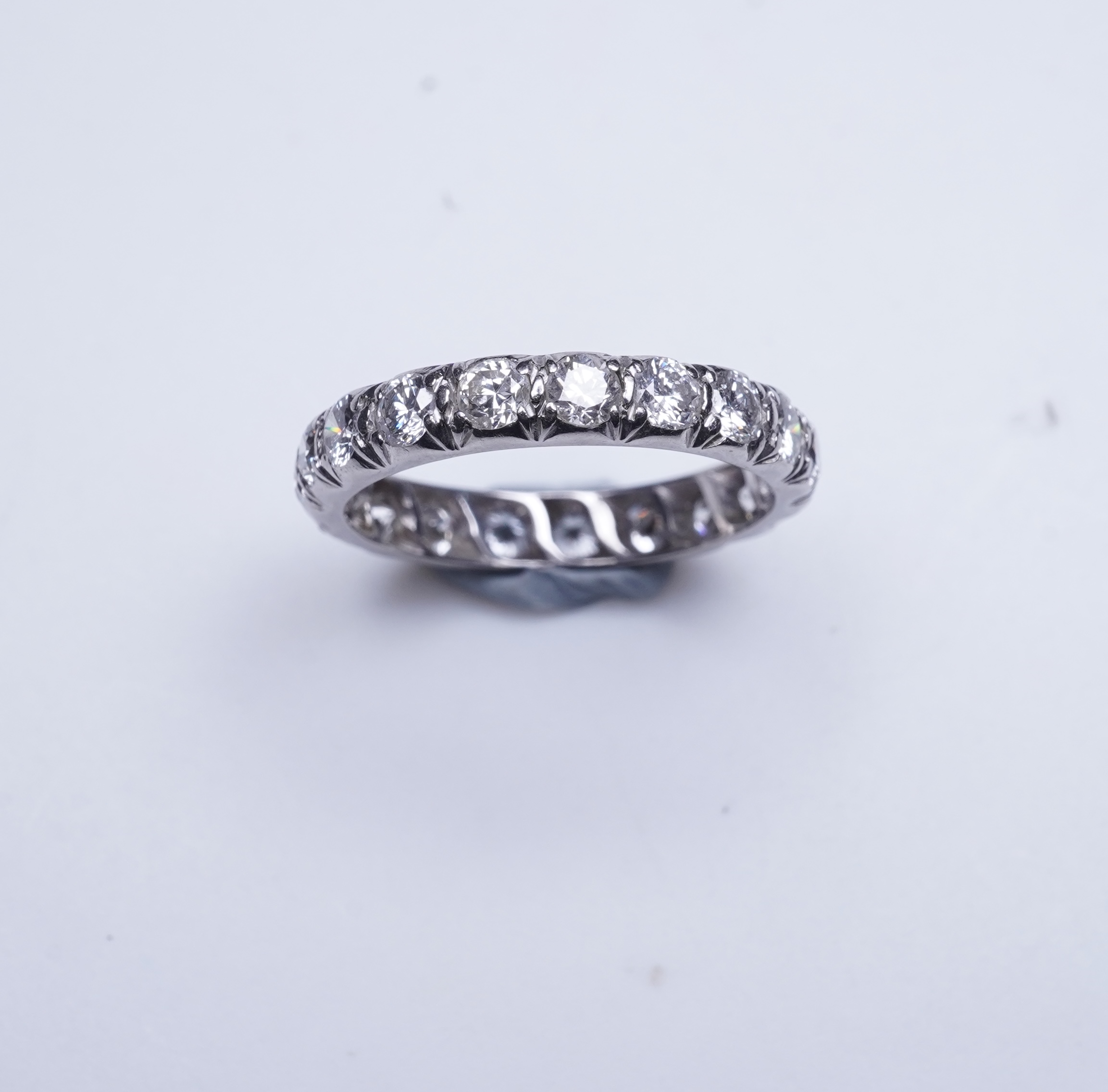 A diamond eternity ring